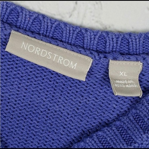 Nordstrom Vintage-Look Heavy Knit Violet Sweater - Picture 4 of 4